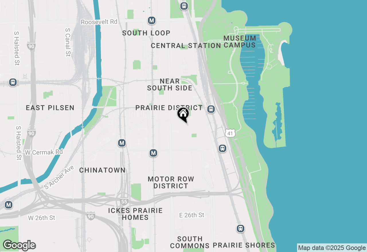 Map of 212 E Cullerton Street #406, Chicago, IL 60616