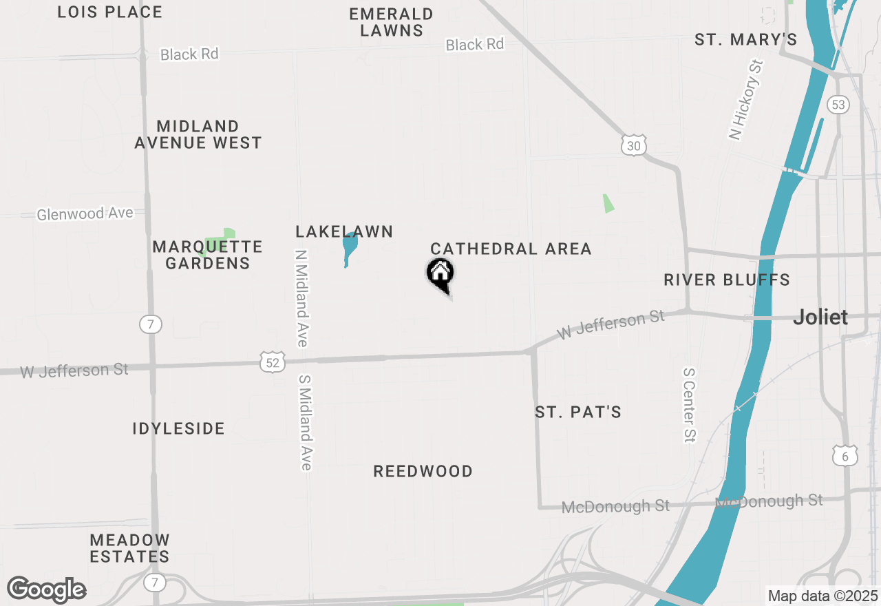 Map of 1000 Oneida Street, Joliet, IL 60435