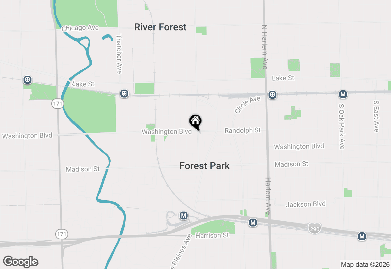 Map of 7605 Washington Boulevard, River Forest, IL 60305