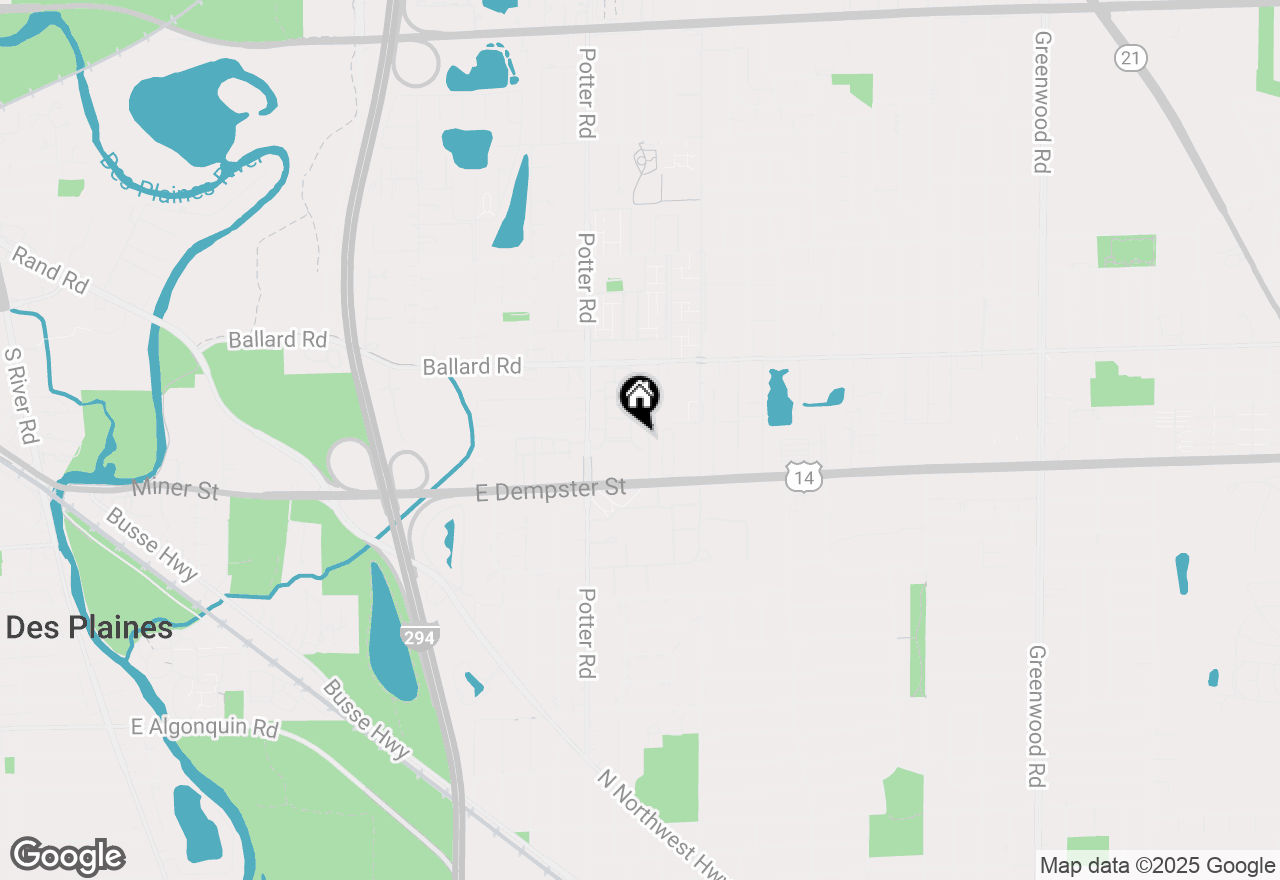 Map of 9346 Landings Lane #508, Des Plaines, IL 60016