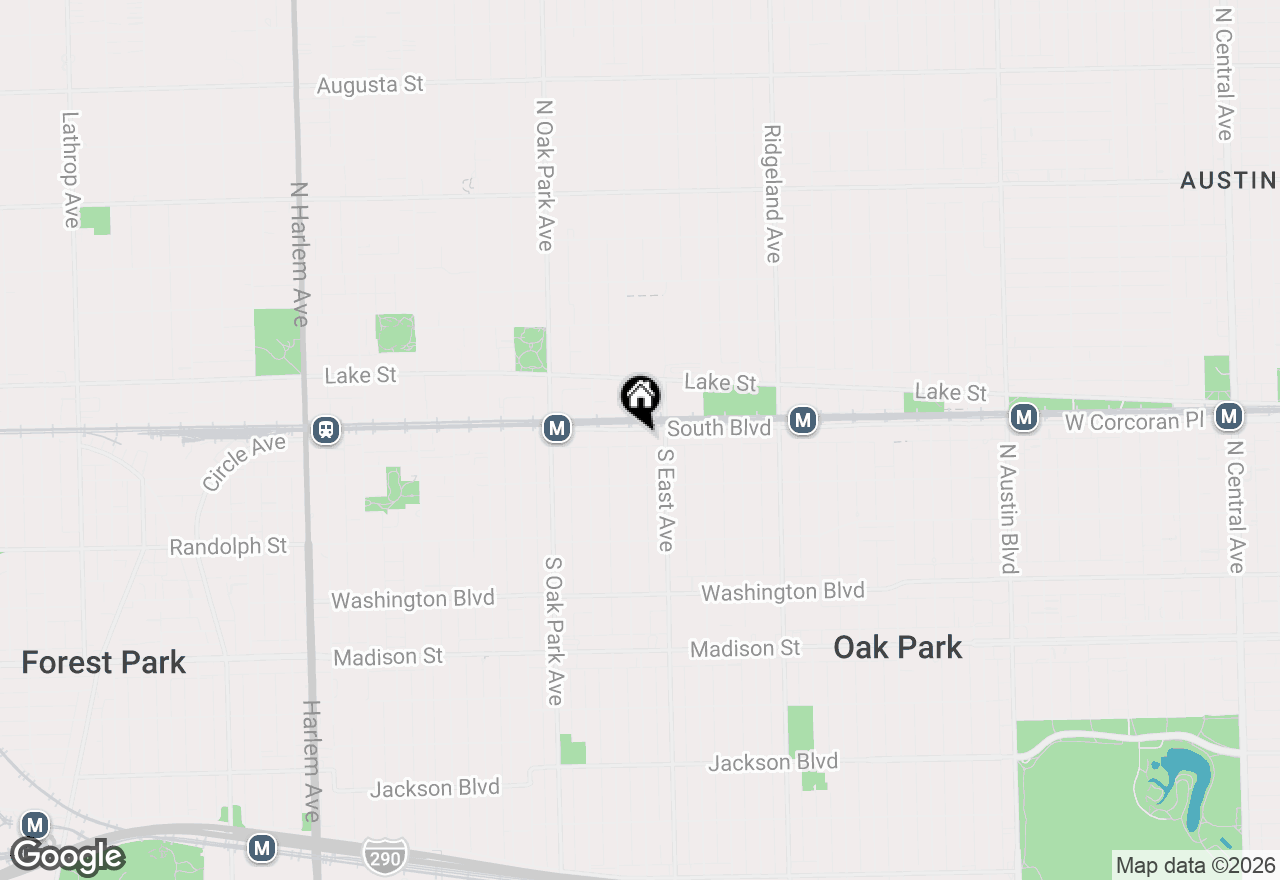 Map of 617 South Boulevard #H, Oak Park, IL 60302