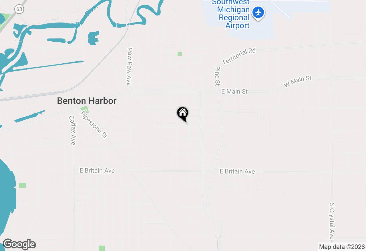 Map of 781 E High Street, Benton Harbor, MI 49022