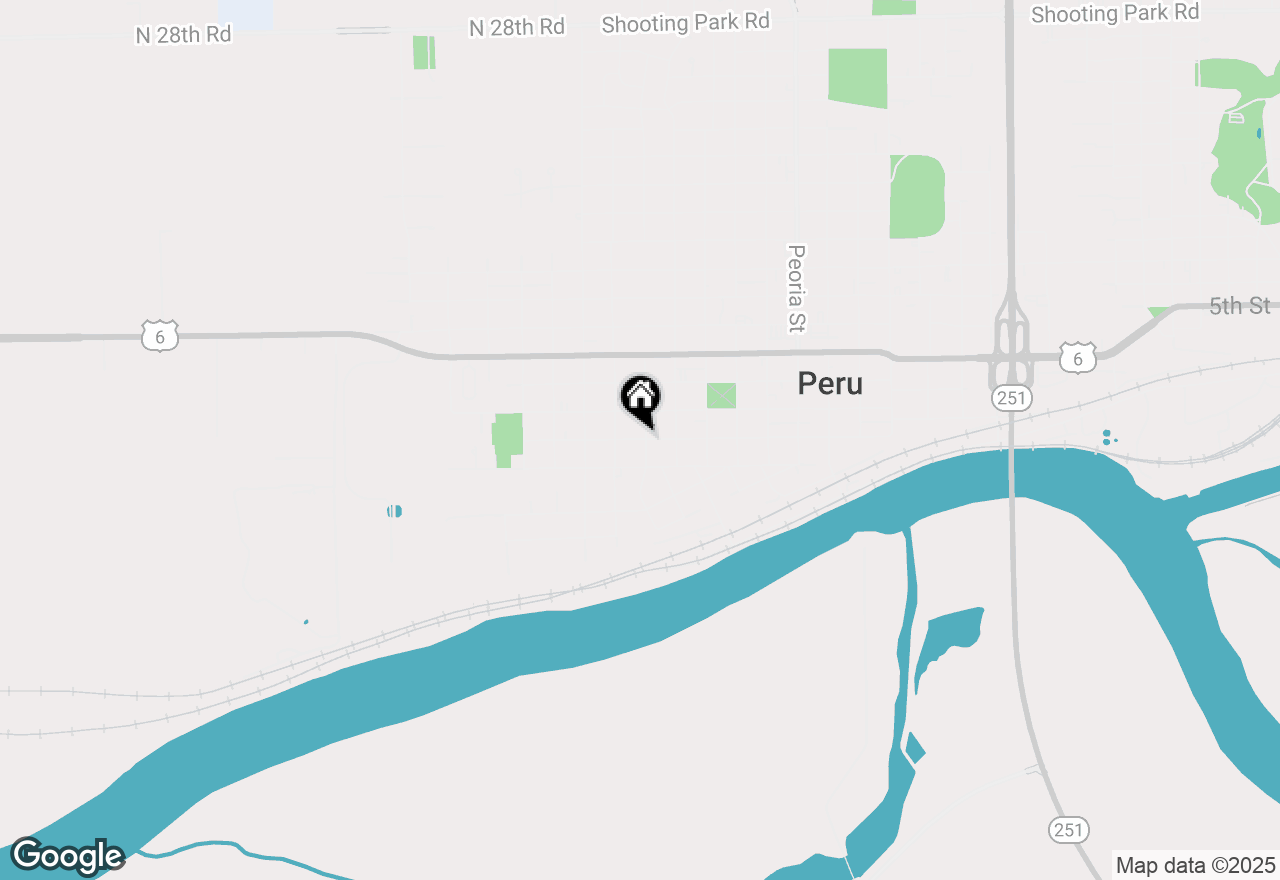 Map of 2302 1st Street, Peru, IL 61354