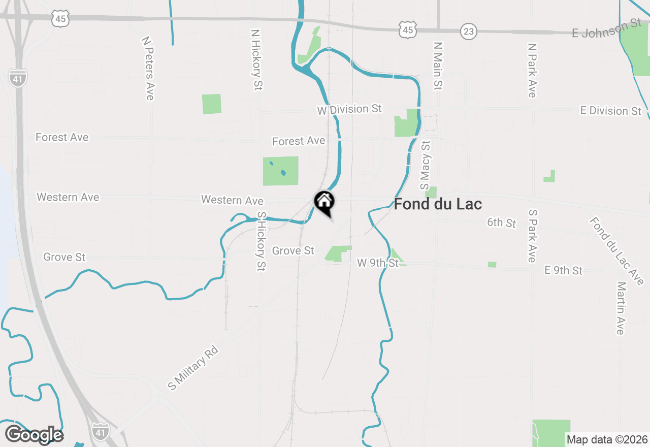 Map of 261 Superior St, Fond Du Lac, WI 54935