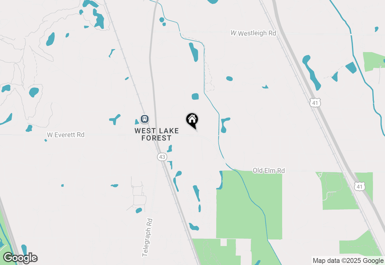 Map of 854 W Everett Road, Lake Forest, IL 60045