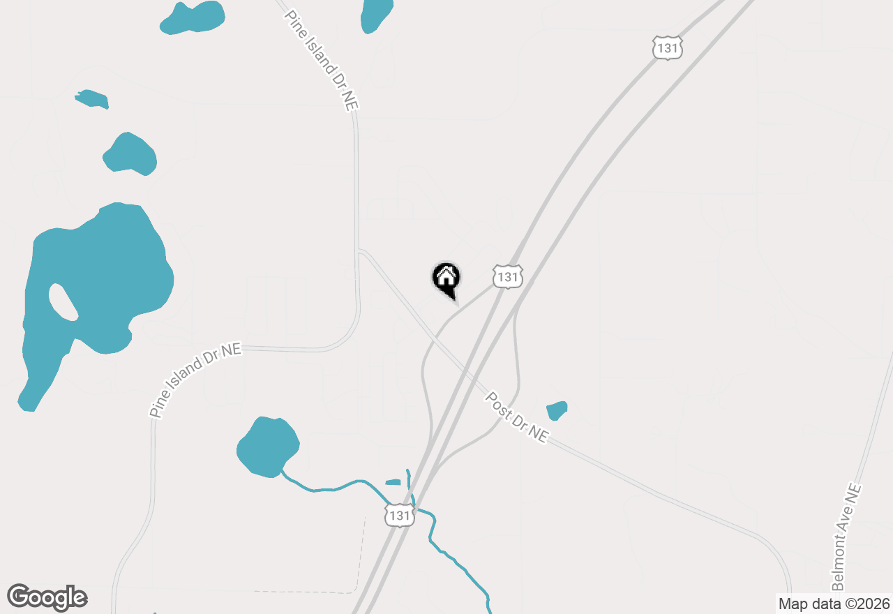 Map of 1412 Red Oak Lane Ne, Belmont, MI 49306