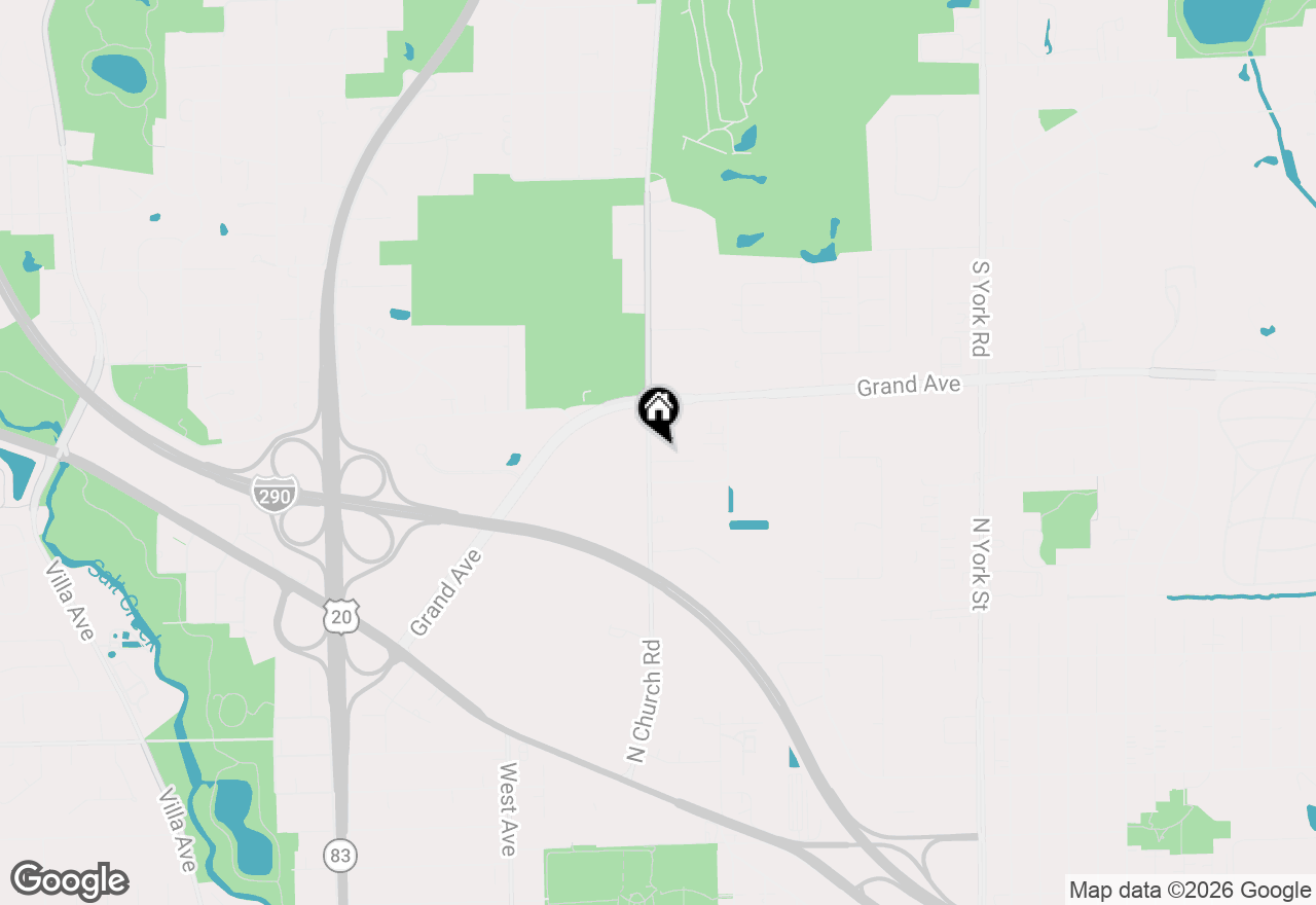 Map of 389 W Evergreen Lane, Elmhurst, IL 60126