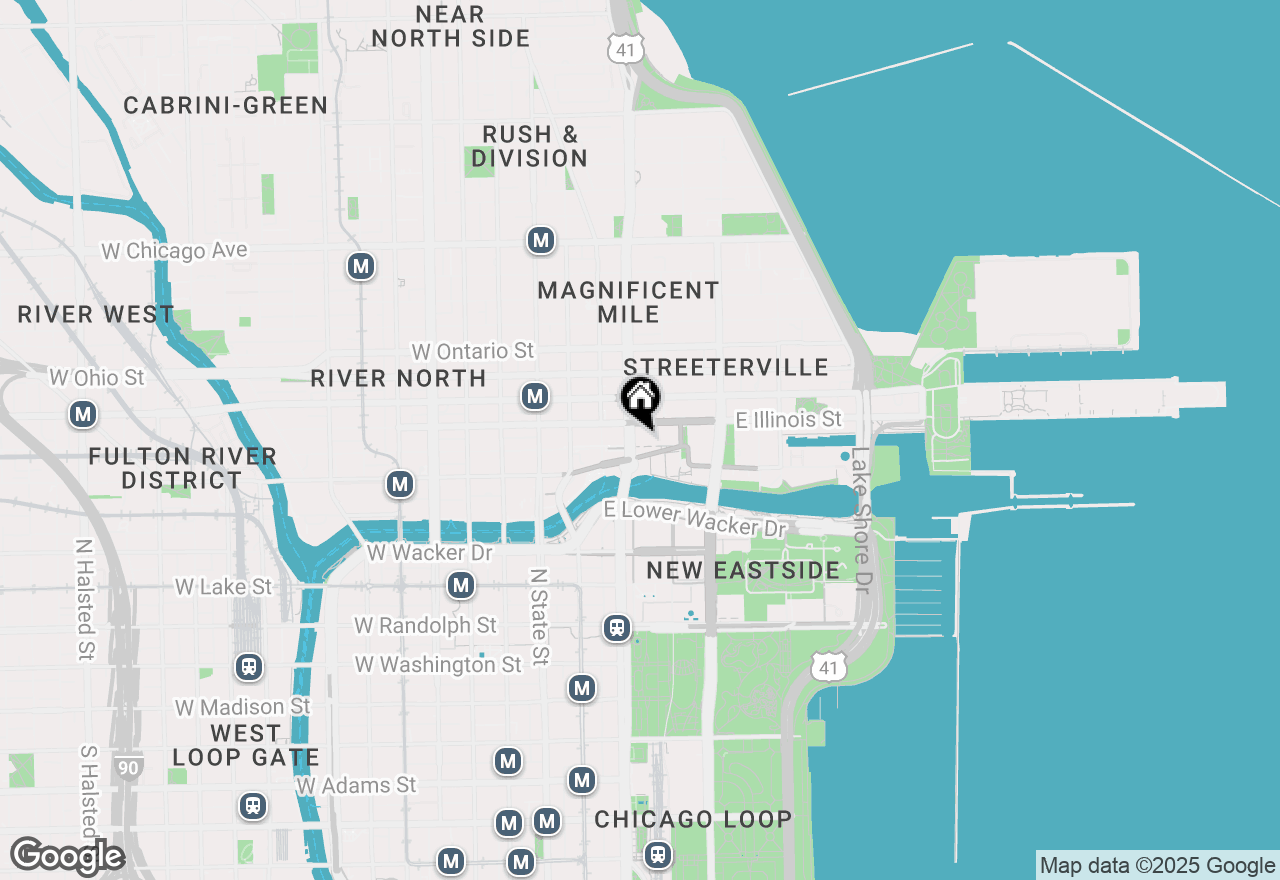 Map of (Address confidential), Chicago, Illinois 60611