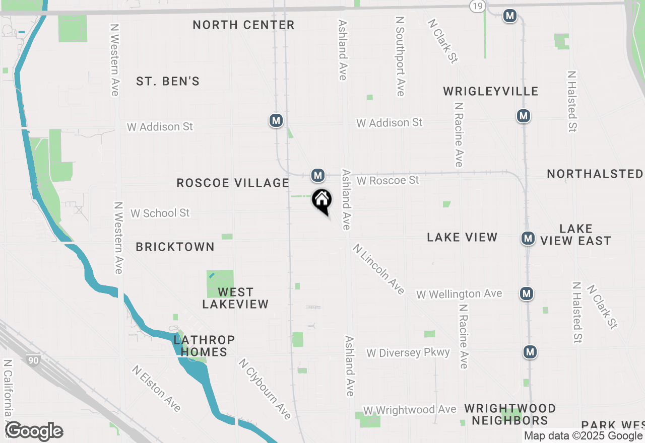 Map of 1654 W Melrose Street #G, Chicago, IL 60657