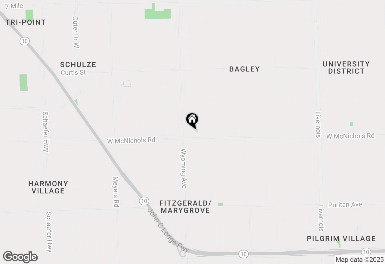 Map of 17140 Kentucky Street, Detroit, MI 48221