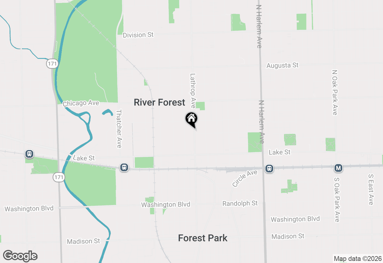 Map of (Address confidential), River Forest, Illinois 60305