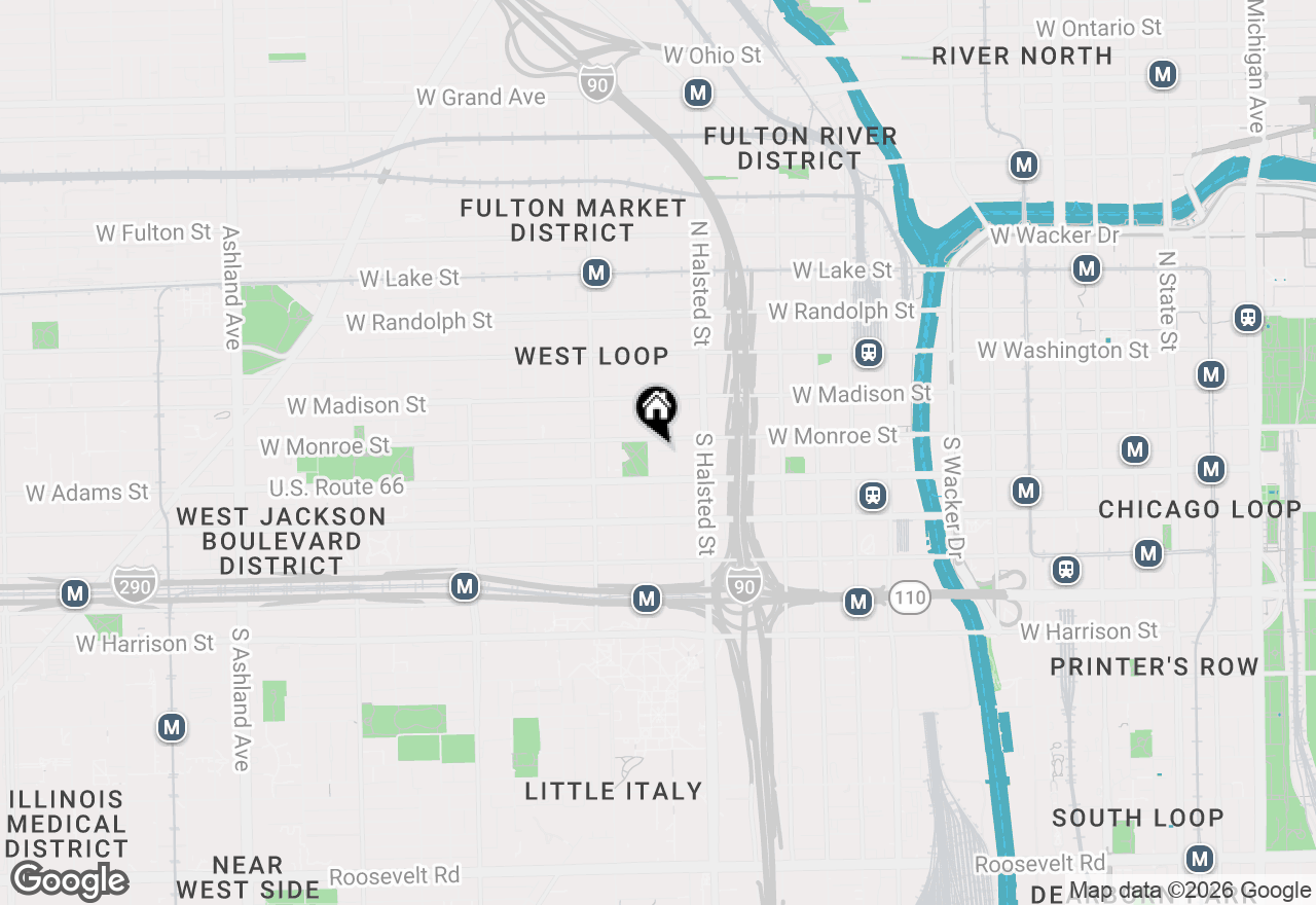 Map of 111 S Peoria Street #801, Chicago, IL 60607