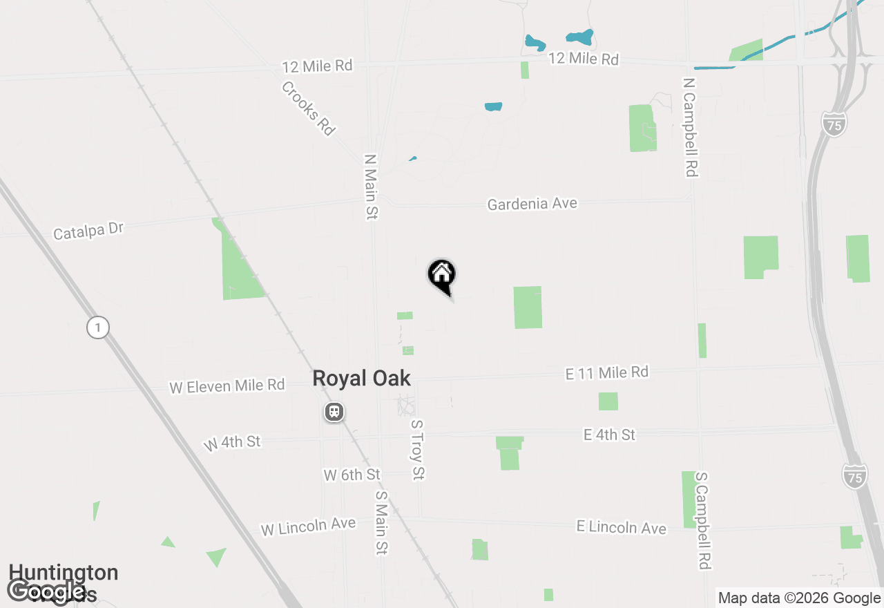 Map of 411 Pingree Boulevard, Royal Oak, MI 48067
