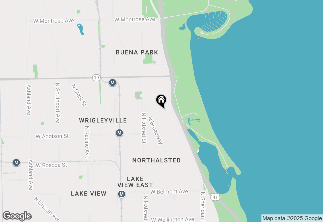 Map of 3711 N Pine Grove Avenue #2NW, Chicago, IL 60613