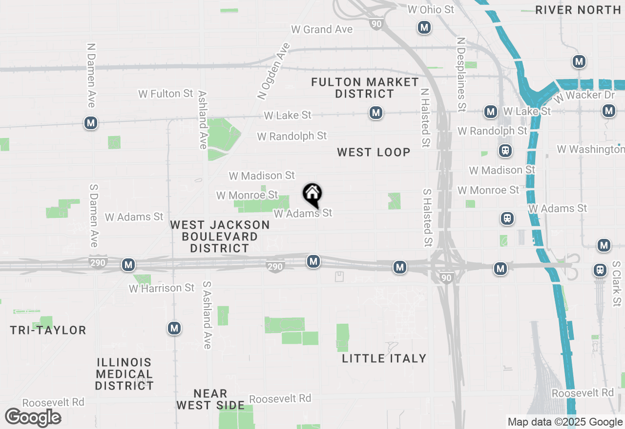 Map of 1201 W Adams Street #809, Chicago, IL 60607