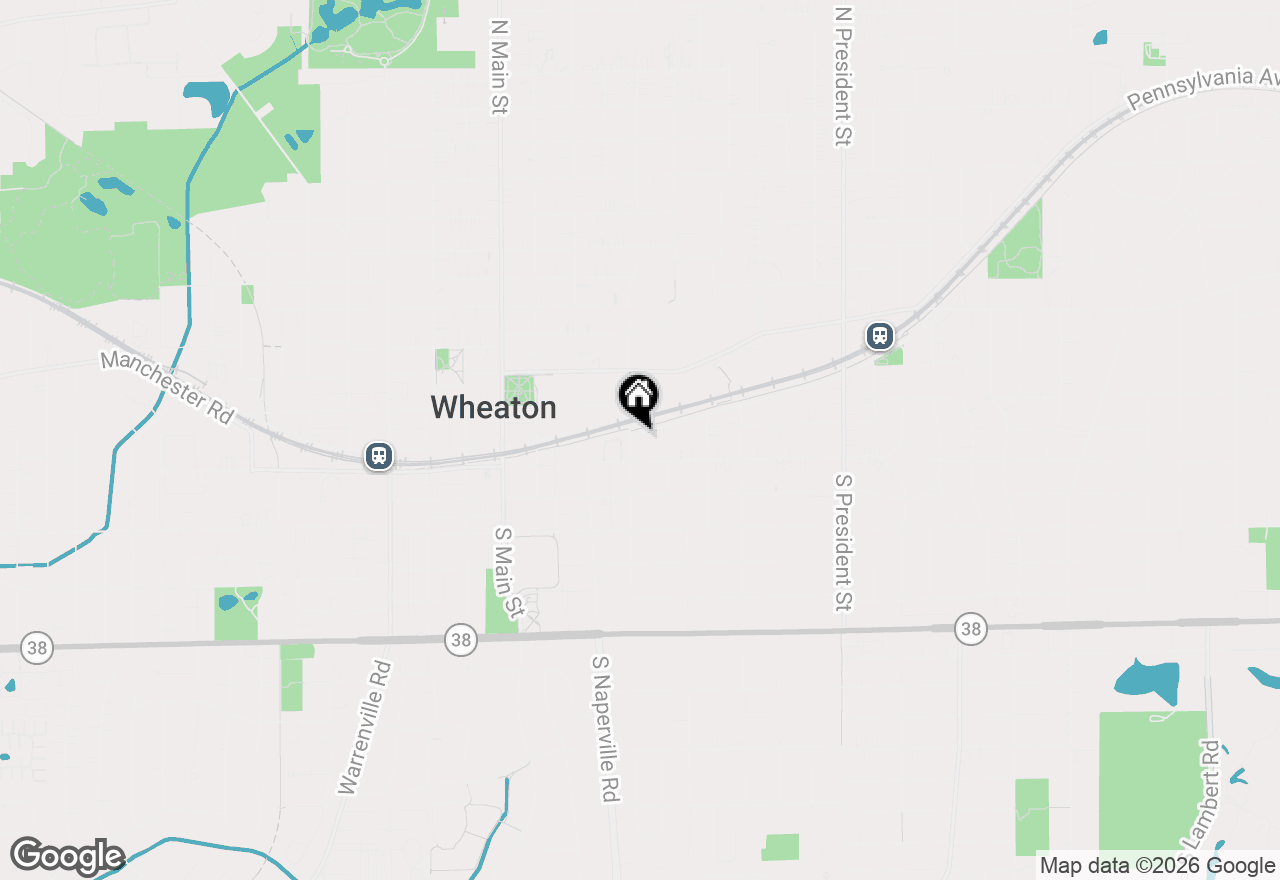 Map of 402 Crescent Street, Wheaton, IL 60187