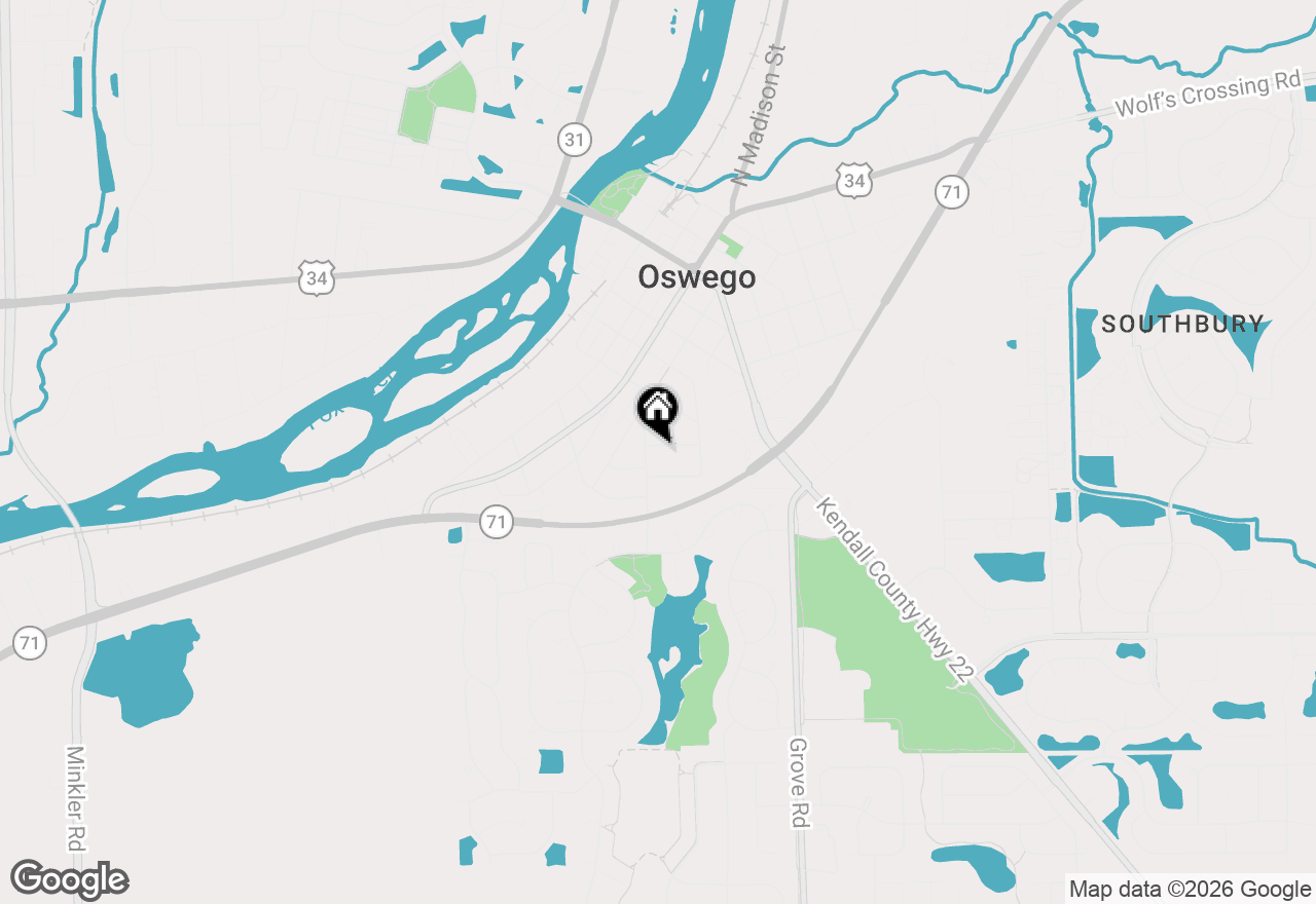 Map of 131 Locust Street, Oswego, IL 60543