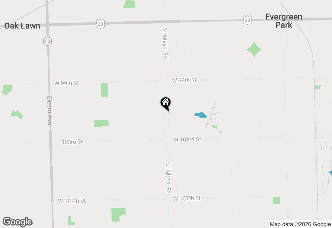 Map of 10108 S Pulaski Road #1S, Oak Lawn, IL 60453