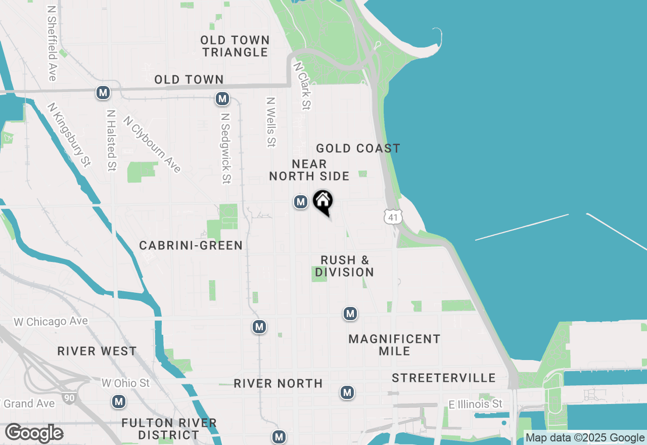 Map of 1122 N Dearborn Street #18I, Chicago, IL 60610