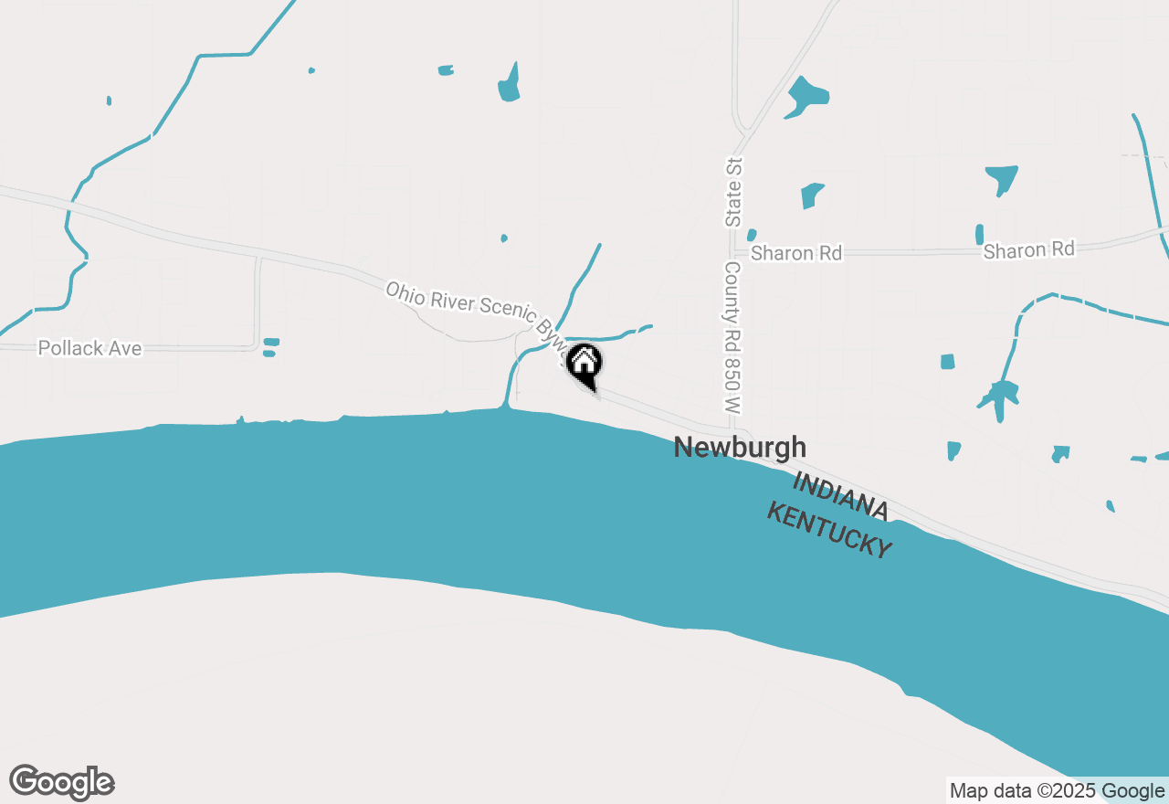 Map of 422 W Water Street, Newburgh, IN 47630