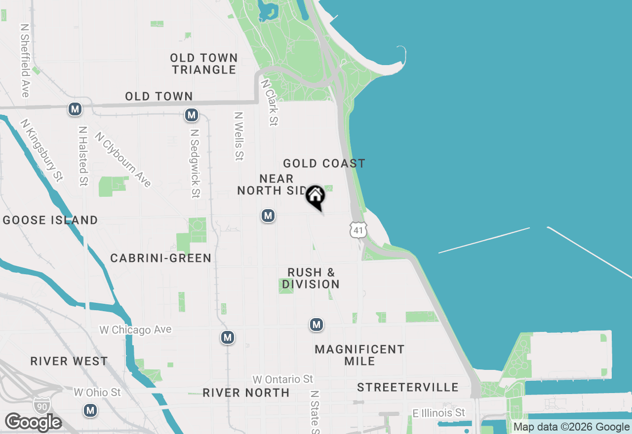 Map of 17 E Division Street #1E, Chicago, IL 60610