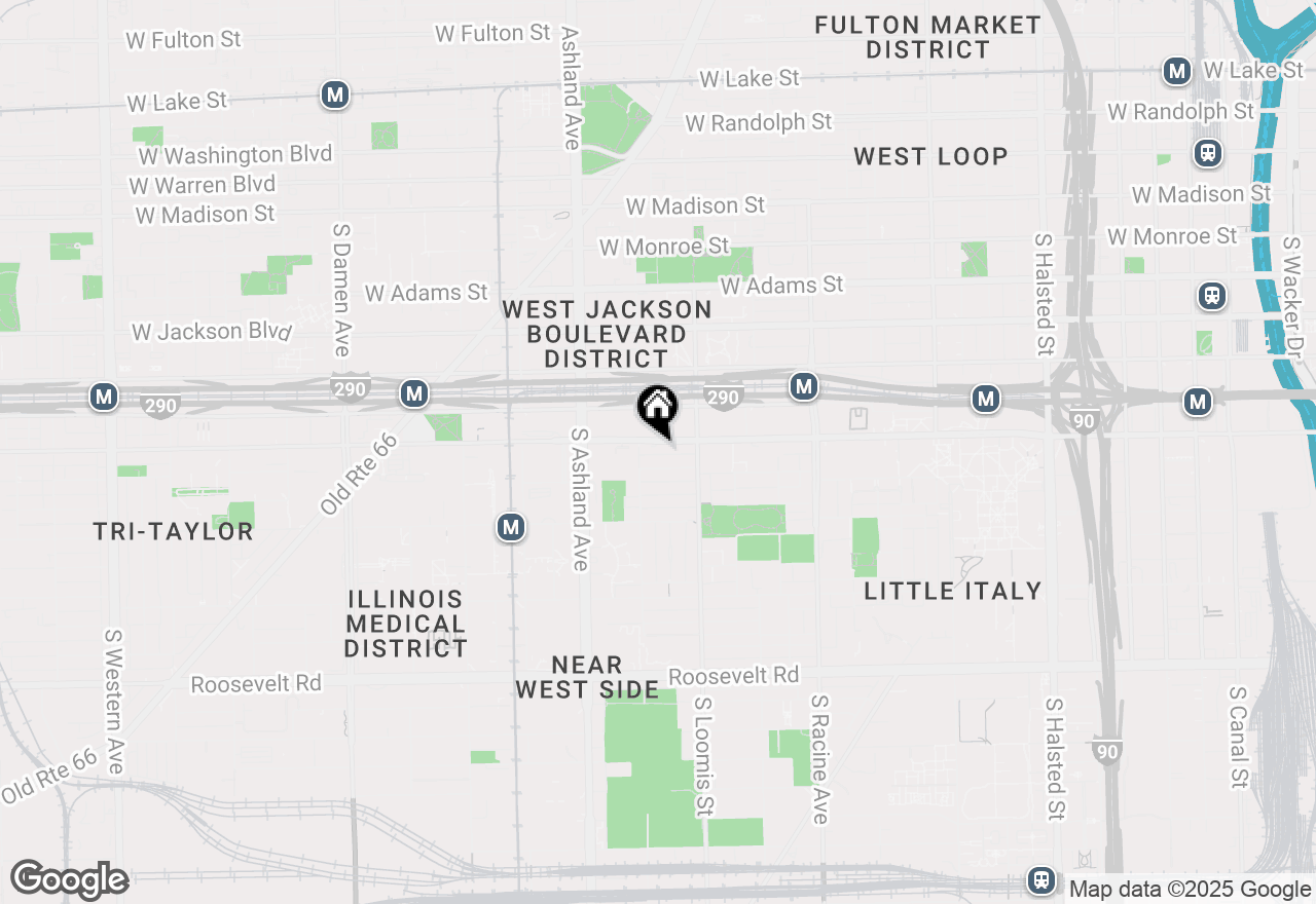 Map of 1443 W Harrison Street #-, Chicago, IL 60607