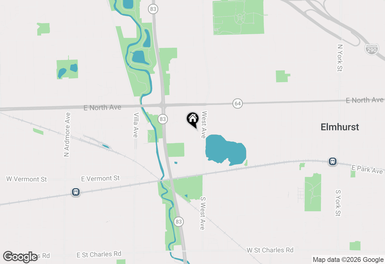 Map of 198 N Glenview Avenue, Elmhurst, IL 60126