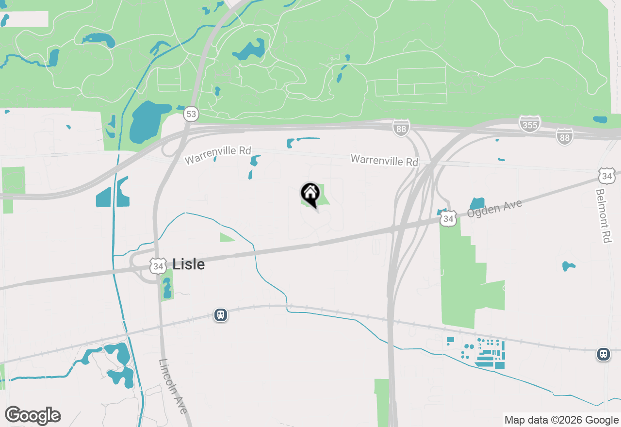 Map of 526 Spruce Lane, Lisle, IL 60532