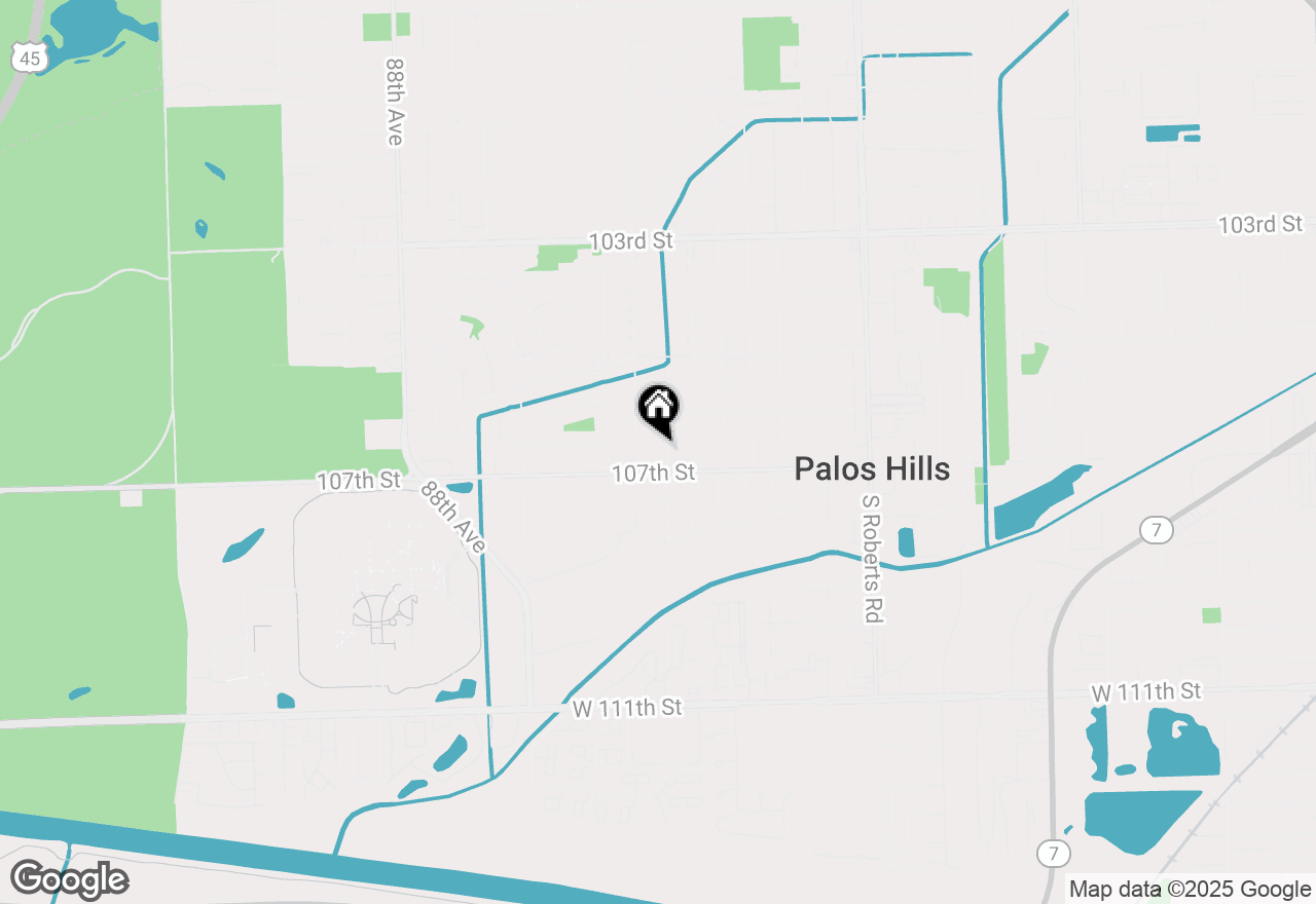 Map of 10642 S 83rd Court, Palos Hills, IL 60465