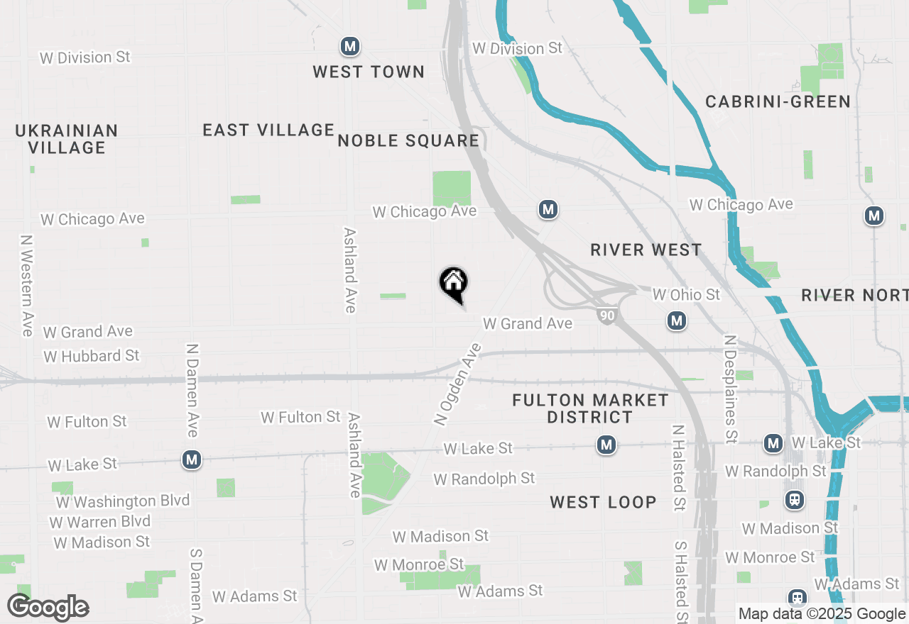 Map of 514 N Ada Street, Chicago, IL 60642