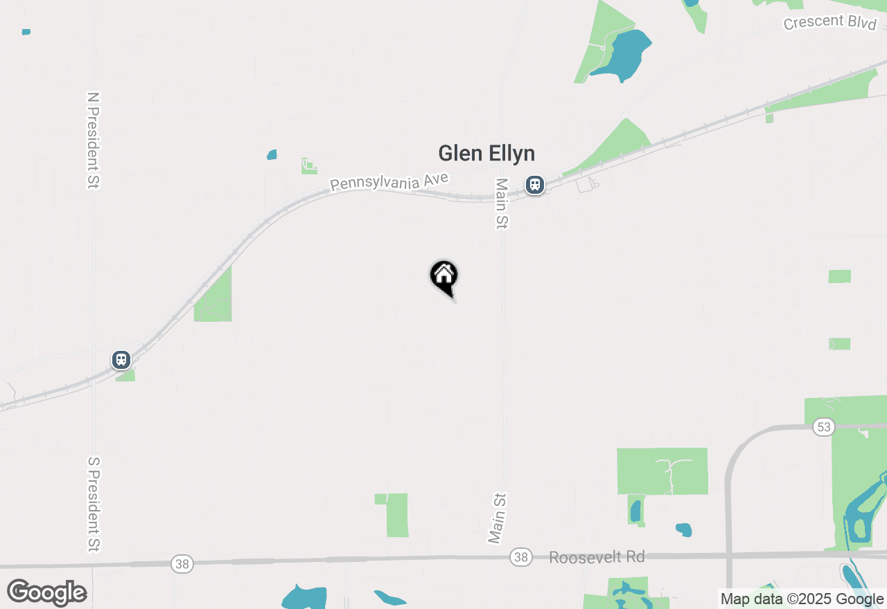 Map of 438 Hill Avenue, Glen Ellyn, IL 60137