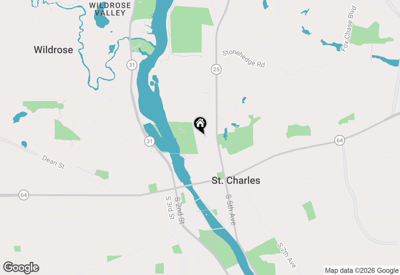 Map of 605 N 3rd Avenue, St. Charles, IL 60174