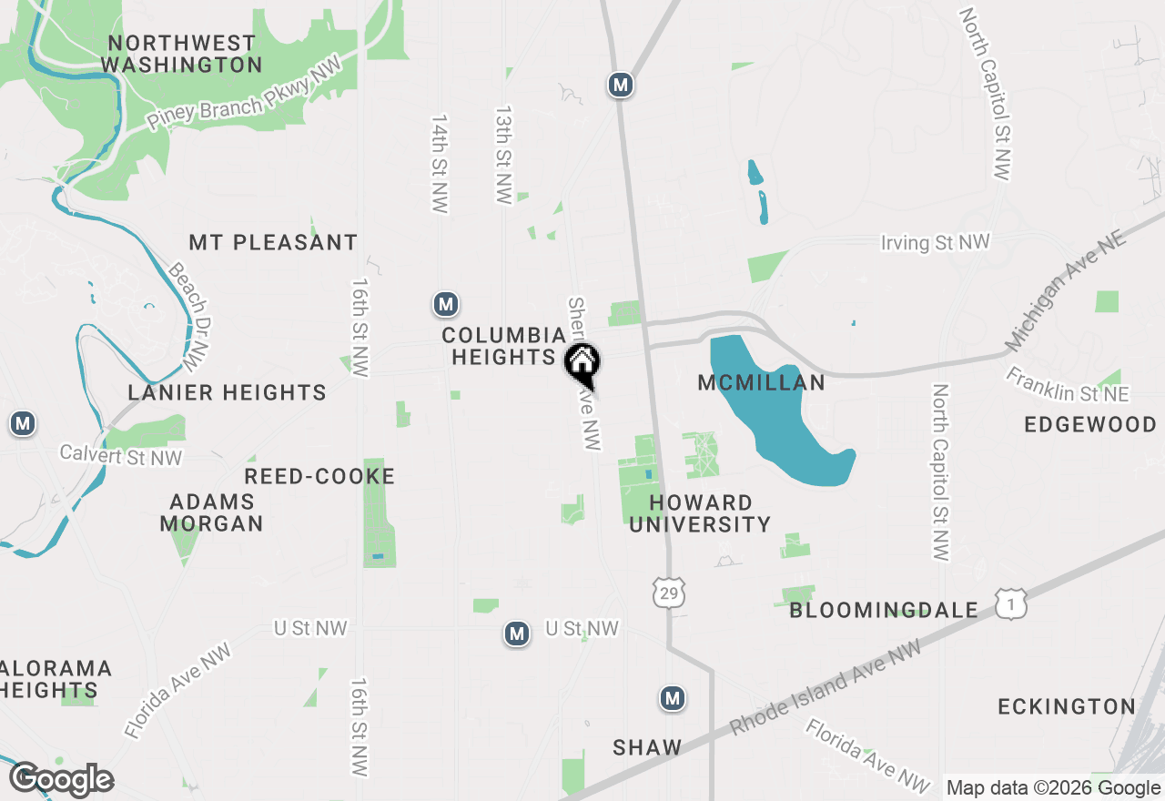 Map of 2716 Sherman Avenue Nw #PH4, Washington, DC 20001