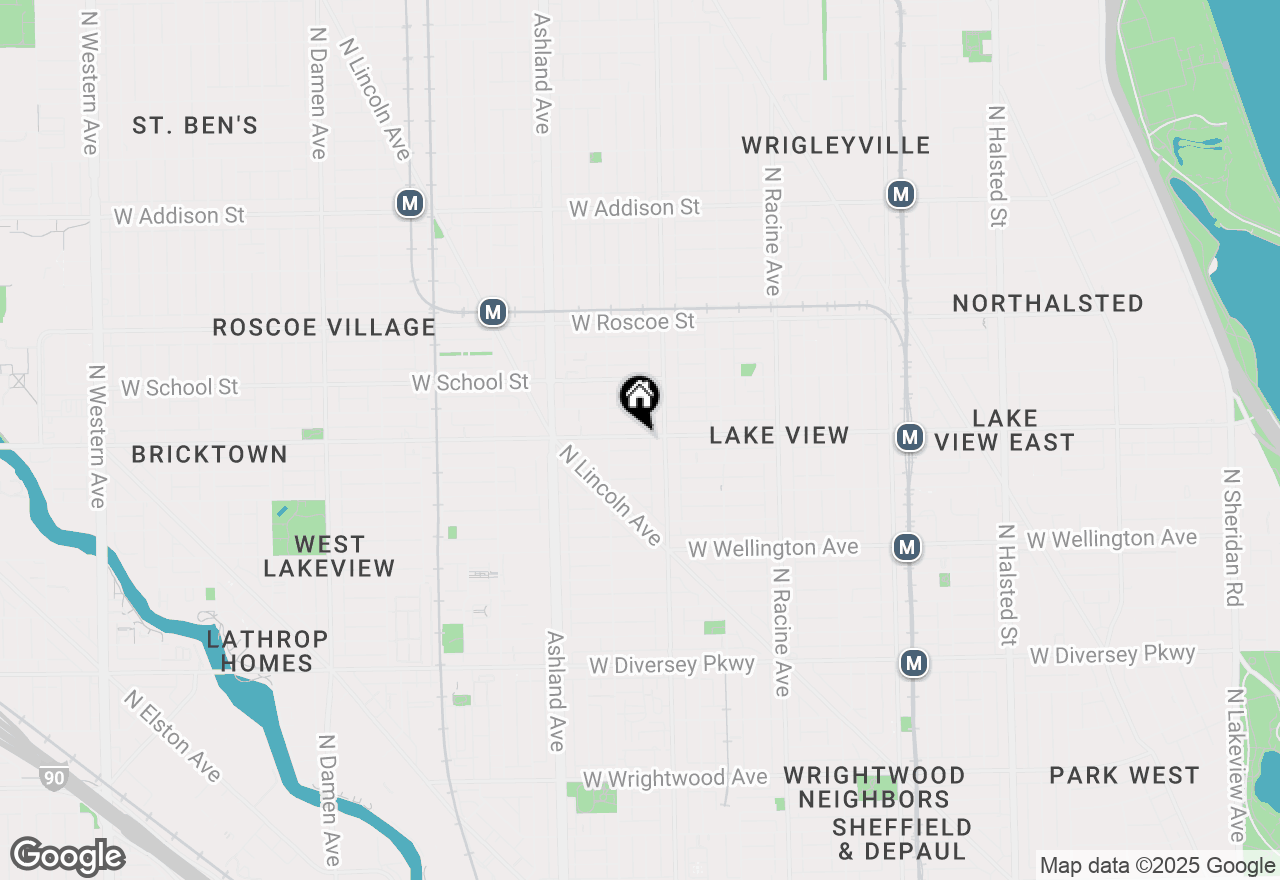 Map of 1425 W Belmont Avenue #3, Chicago, IL 60657