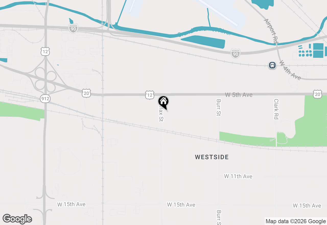 Map of 621 Colfax Street, Gary, IN 46406
