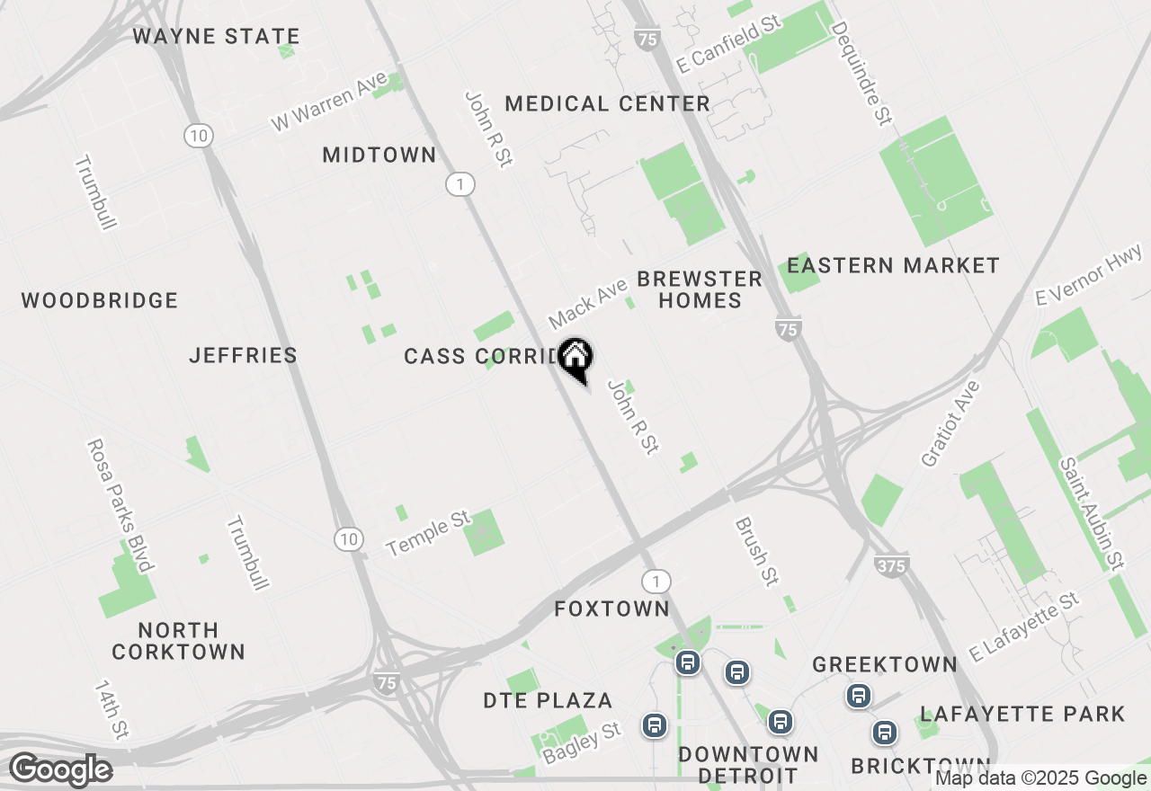 Map of 3100 Woodward Avenue #202, Detroit, MI 48201