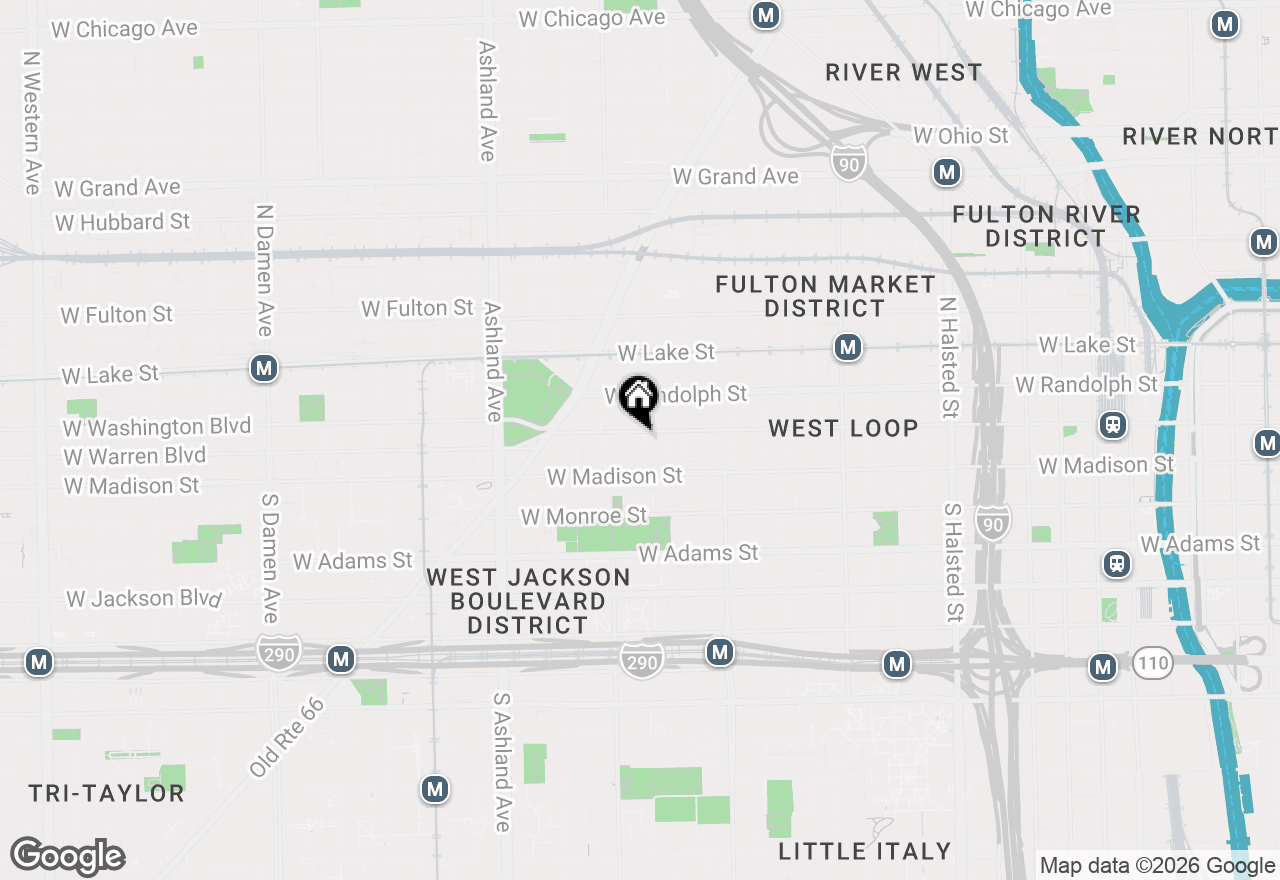 Map of 1327 W Washington Boulevard #105, Chicago, IL 60607