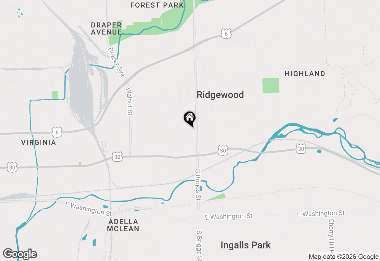 Map of 330 Harwood Street, Joliet, IL 60432