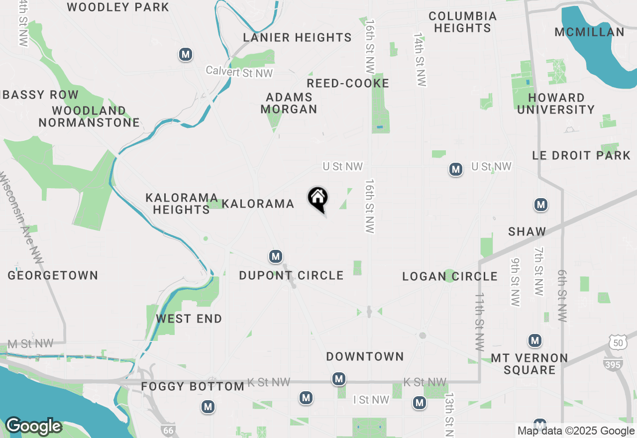 Map of 1725 Riggs Place Nw, Washington, DC 20009