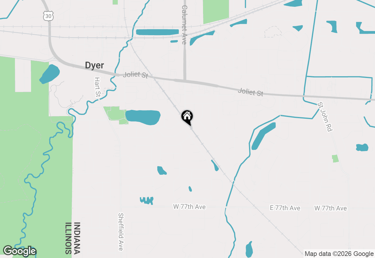 Map of 2417 Hickory Drive, Dyer, IN 46311