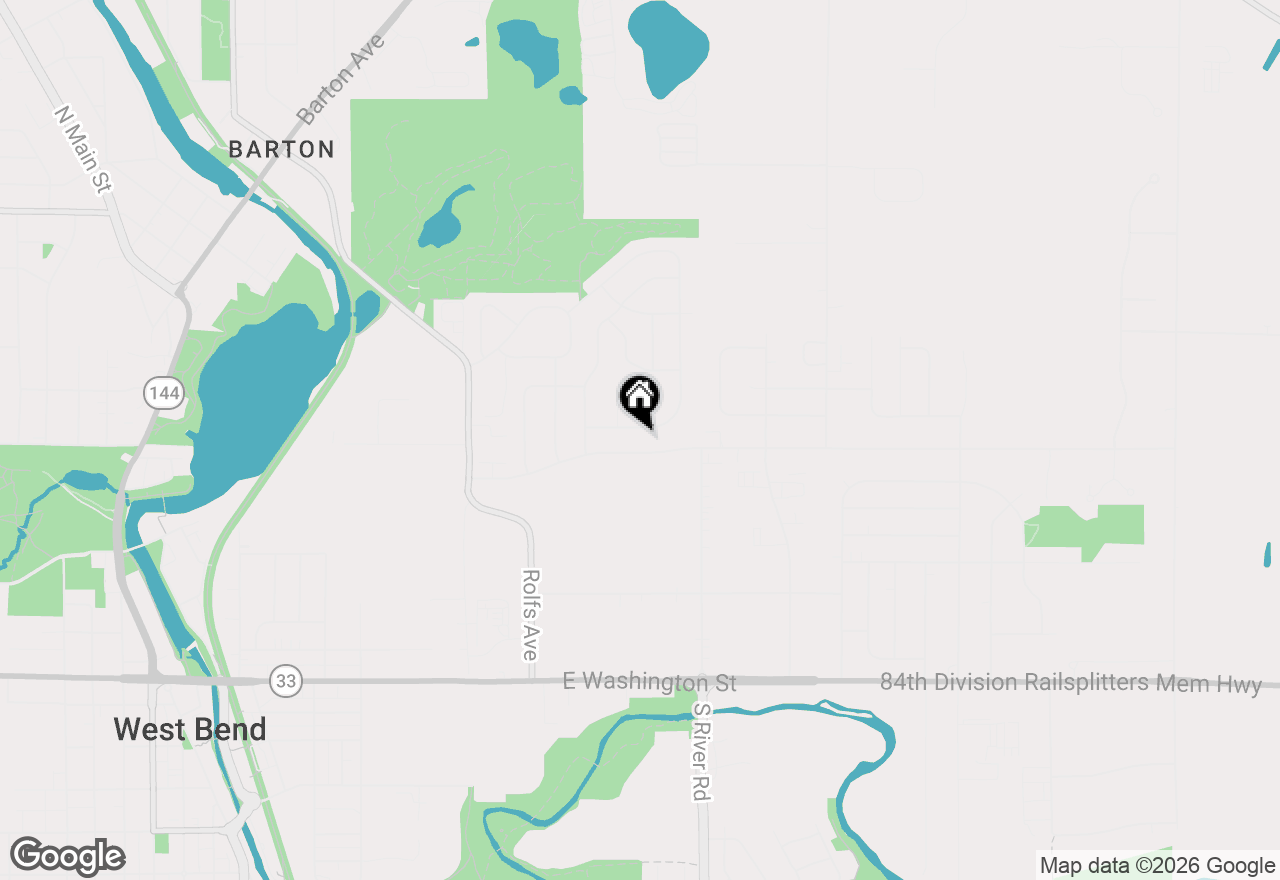 Map of 1103 Firethorn Dr, West Bend, WI 53090