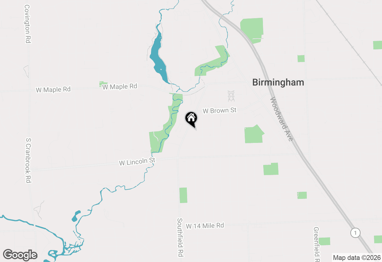 Map of 743 W Frank Street, Birmingham, MI 48009