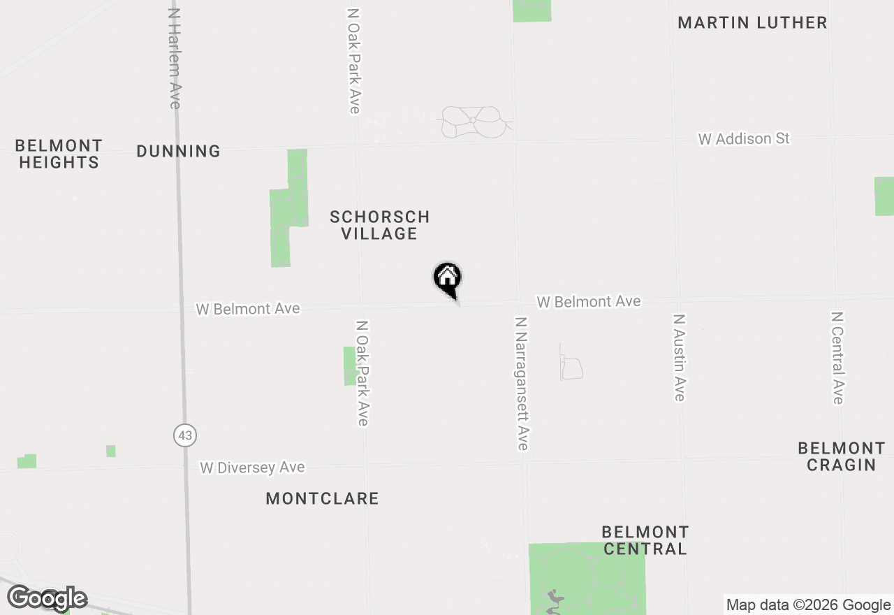Map of 6555 W Belmont Avenue #3W, Chicago, IL 60634