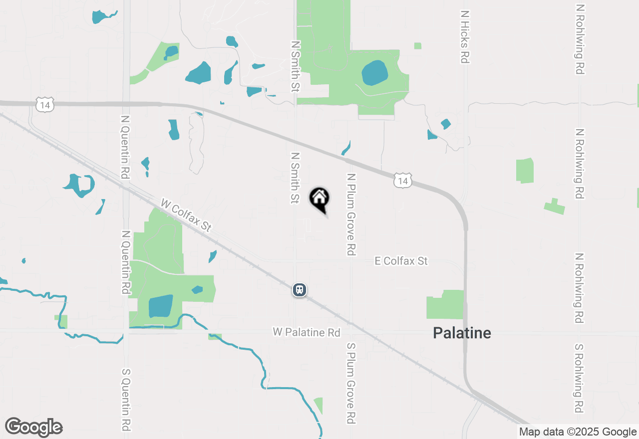 Map of 354 N Brockway Street, Palatine, IL 60067