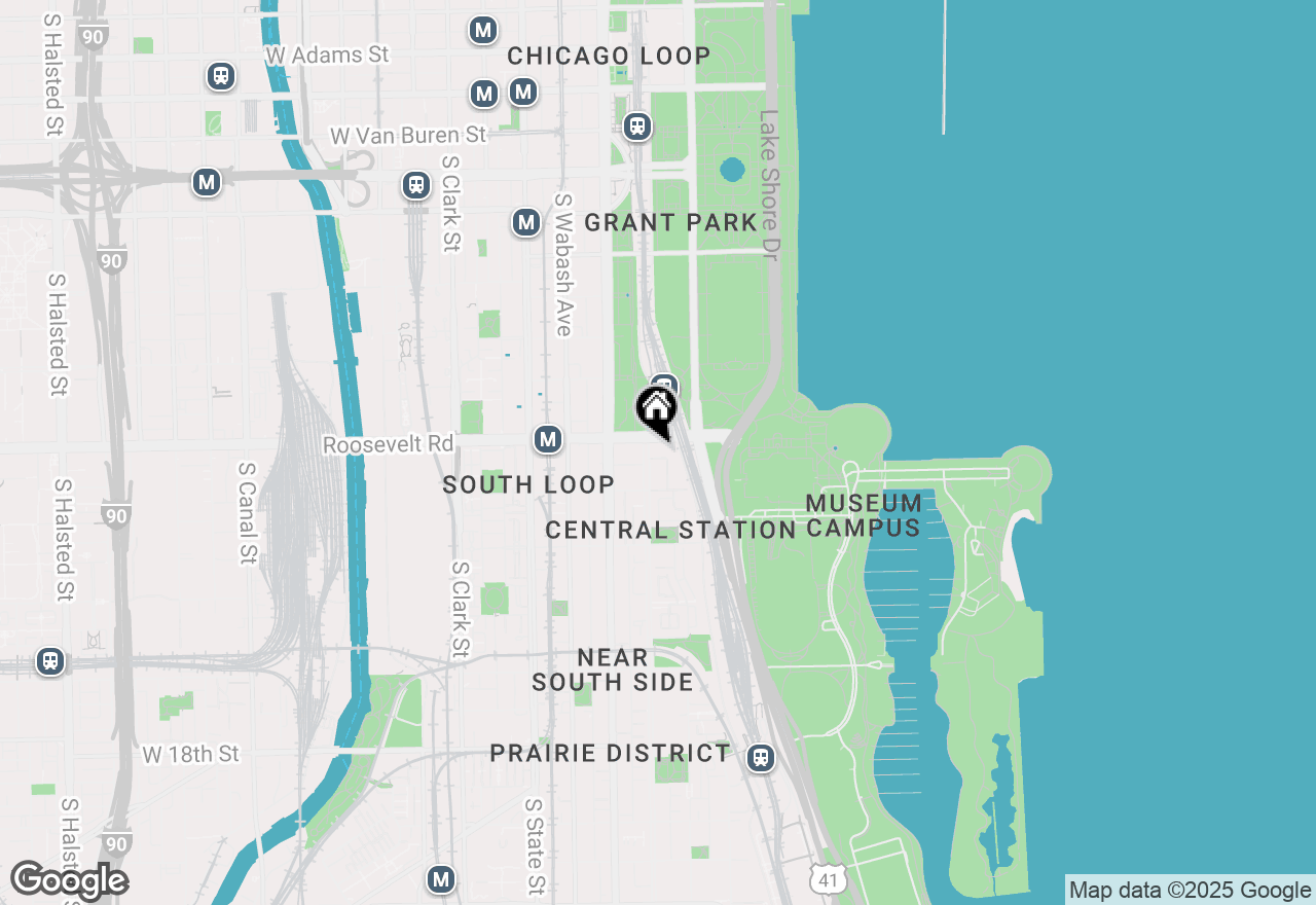 Map of 1201 S Prairie Avenue #3602, Chicago, IL 60605