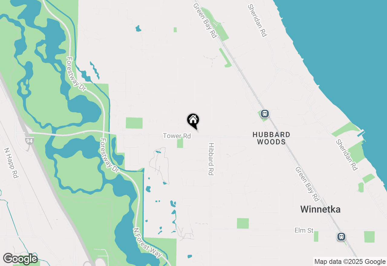 Map of 1333 Tower Road, Winnetka, IL 60093