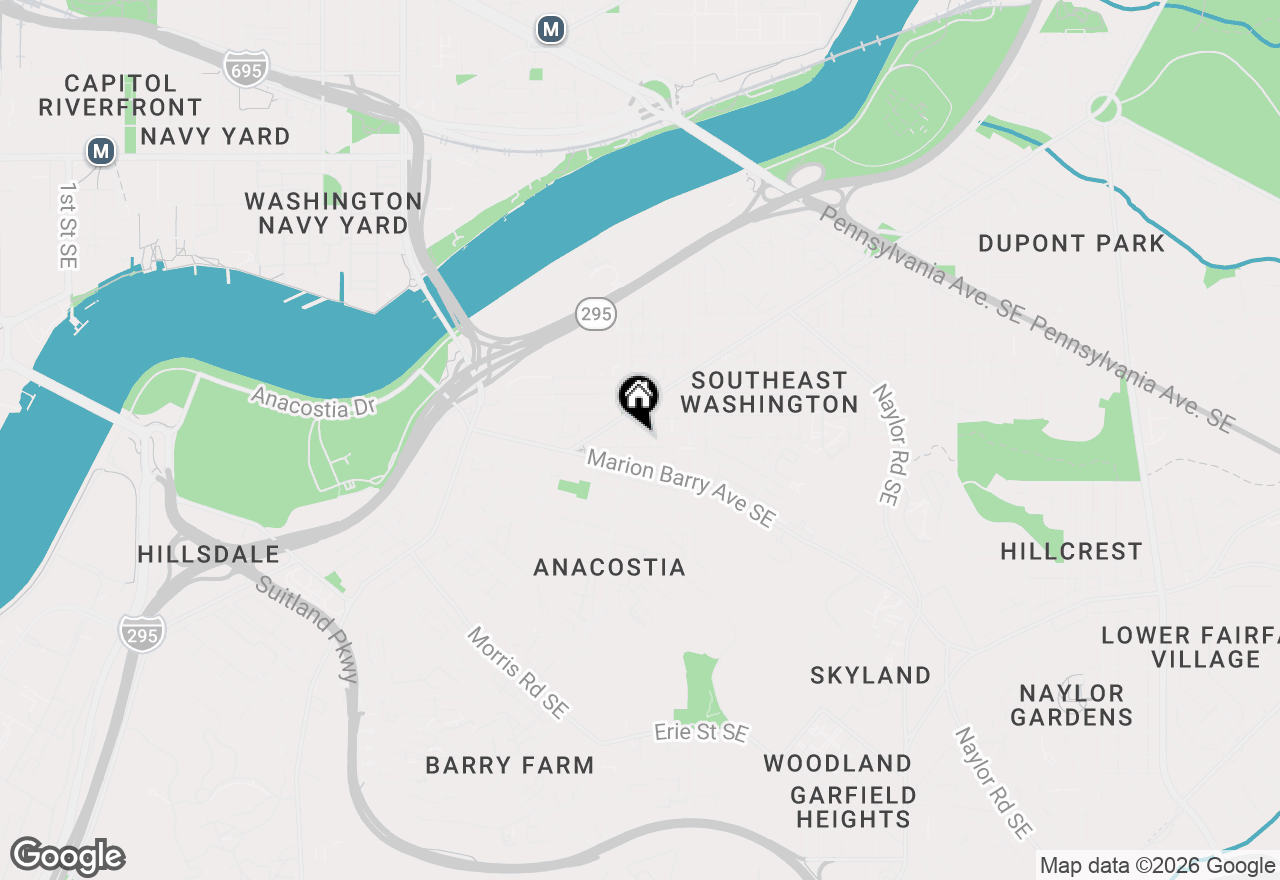 Map of 1621 T Street Se #6, Washington, DC 20020