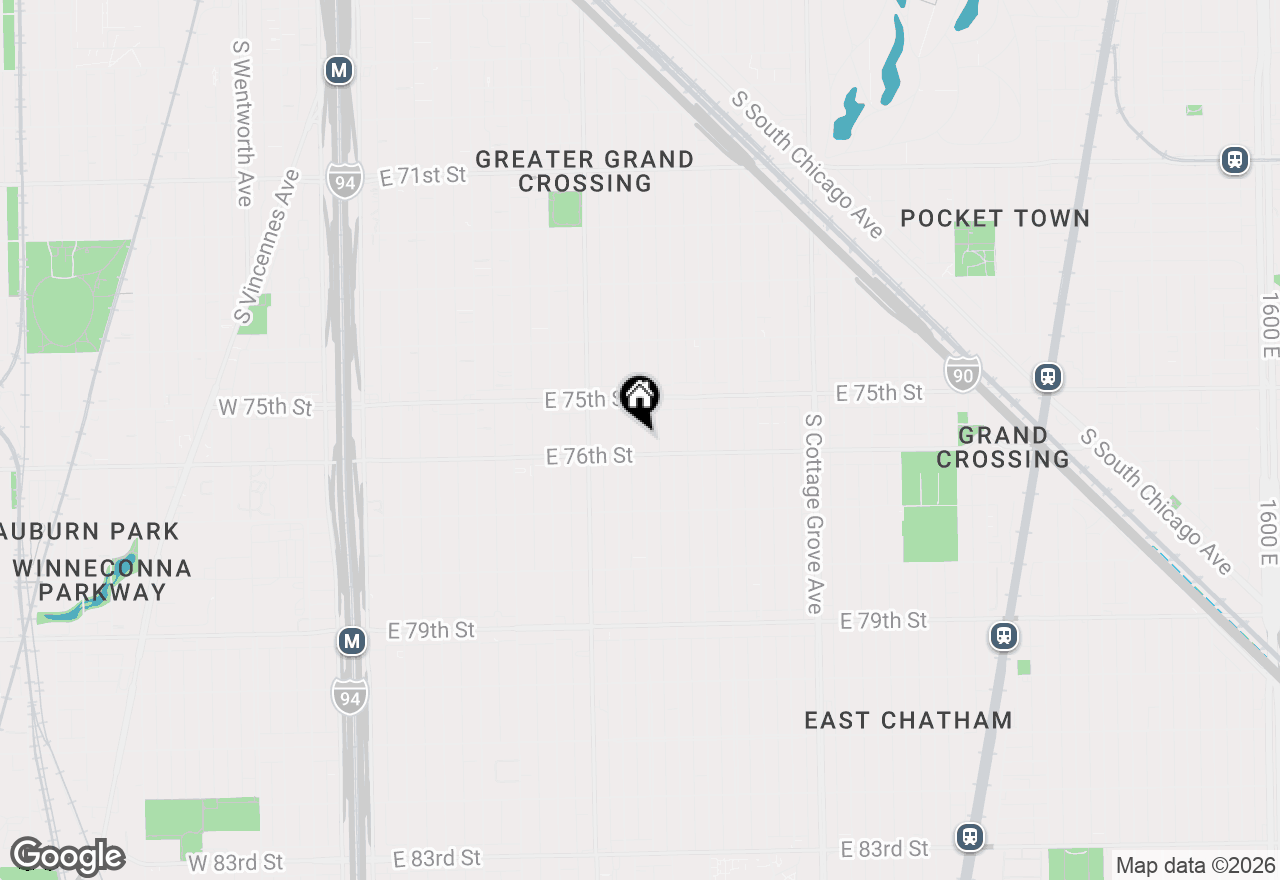 Map of 7544 S Eberhart Avenue, Chicago, IL 60619