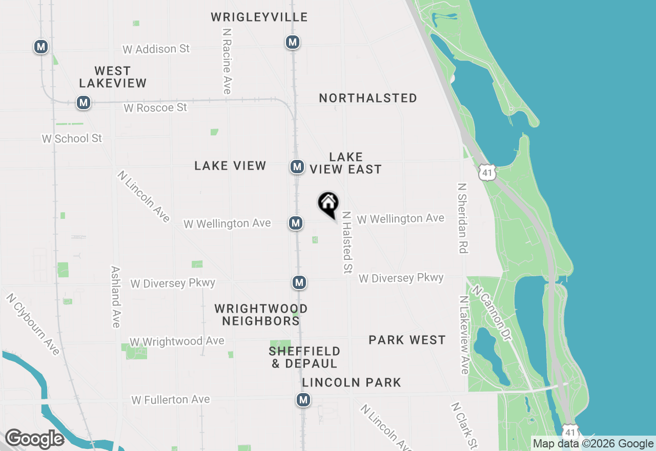Map of 841 W Wellington Avenue #1, Chicago, IL 60657