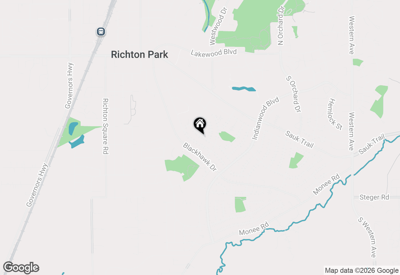 Map of 245 Mantua Street, Park Forest, IL 60466